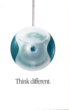 an advertisement for apple products with the words think different on it's front and back