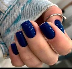 Dark Blue Nail, Smink Inspiration, Casual Nails, Perfect Blue, Short Nail, Blue Nail, Easter Nails, French Tips, New Year's Nails