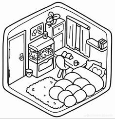 a black and white drawing of an oven with eggs on the stove top in front of it