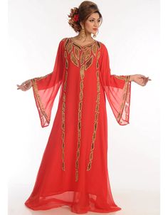 Islamic Red Georgette Hand Zari Embroidery Galabiya Dubai, Golden, Georgette, Handmade, Red, Red, Kaftans, XS, S, M, L, XL, 2XL, 3XL, 4XL, 5XL, 6XL, 7XL:Arabic Attire Diwali Gold Kaftan With Zari Work, Elegant Gold Kaftan For Diwali, Georgette Kaftan With Zari Work For Festivals, Festival Georgette Kaftan With Zari Work, Gold Resham Embroidery Kaftan For Diwali, Gold Resham Embroidered Kaftan For Diwali, Gold Kaftan With Resham Embroidery For Diwali, Red Embellished Kurta For Festive Occasions, Red Embellished Festive Kurta