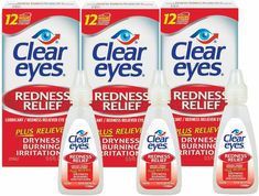 These eyedrops are brand new and have never been opened. The packages are all factory sealed. They don't expire until mid to late next year. Clear Eyes Redness Relief Eye Drops relieve redness from minor irritations and protect against further irritations Soothes and moisturizes to relieve redness Helps irritation, burning, and mild dry eyes From the Number 1 brand of eye drops Provides up to 12 hours of soothing comfort; Pack of 3 Please feel free to contact me at any time with ANY questions or Best Eye Drops, Benzalkonium Chloride, Itch Relief, Itchy Eyes, Clear Eyes, Eye Drops, The Number 1, Dry Eyes, Eye Health