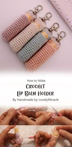 how to make crochet lip balm holder