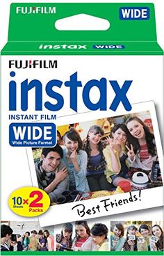 the fujitax instant film is in its package with two different pictures on it