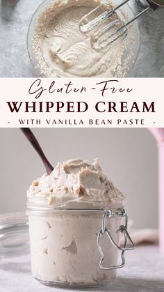 gluten - free whipped cream with vanilla bean paste