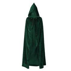 a green cloak with hood on it