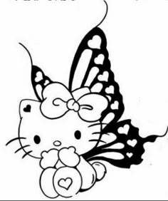 a hello kitty coloring page with the words hello kitty on it and a cat holding a heart