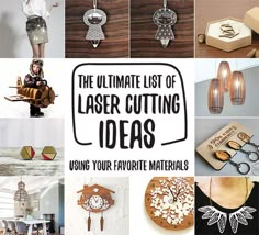 the ultimate list of laser cutting ideas using your favorite materials for jewelry and home decor