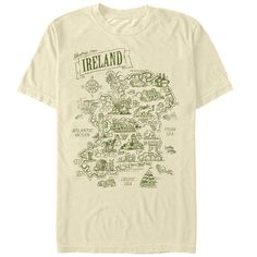 Head to the end of the rainbow and find yourself a pot of gold with a festive Lost Gods T-Shirt! Watch out, though, because even the luckiest leprechauns in Ireland are going to be pinching you to get their hands on this funny St. Patrick's Day design. You'll be sure to have the luck of the Irish on your side when wearing this cool holiday shirt on St. Patty's Day! Size: xl. Color: cream. Gender: male. Age Group: adult. Pattern: Map. Material: Cotton. Map Of Ireland, End Of The Rainbow, Usa Print, Luck Of The Irish, Holiday Shirt, Pot Of Gold, Men's Graphic T Shirt, Mens Tee Shirts, Slim Fit Shorts