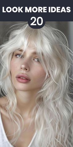 Blond Hairs, Messy Pixie Haircut, Long White Hair, Layered Haircuts With Bangs, Short Silver Hair, Brown Hair Inspo, Long Layered Haircuts, Hair Color Pink