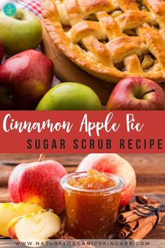 Who doesn't love the smell of a fresh homemade apple pie? Try our DIY sugar scrub recipe to reveal beautiful, healthier skin. #fallskincare #diysugarscrub #diyskincare #winterskincare #Thanksgiving Fall Sugar Scrub, Diy Apple Pie, Make Your Own Sugar Scrub, Brown Sugar Coffee, Get Rid Of Dry Skin, Sugar Scrub Homemade Recipe, Body Scrub Recipes, Goat Milk Lotion, Fall Skincare