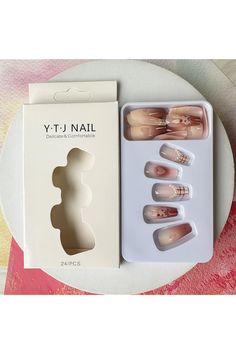 French Tip Press on Nails Long Fake Nails Cute Bunny Acrylic Nails with Peals Designs Full Cover Coffin False Nails Glossy Rabbit Hearts Artificial Stick on Nails Lovely Gift for Women Girls, 24pcs Press Nails, Nails Glossy, Nails Long, Stick On Nails, False Nails, Cute Bunny, Fake Nails