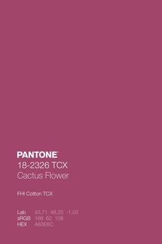 the pantone logo is shown on a pink background with white letters and black lettering