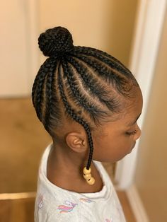 Kids Braided Bun Hairstyles Black, Natural Cornrow Hairstyles For Kids, Flat Twist Hairstyles For Kids, Children Cornrow Hairstyles Natural Kids, Kids Cornrow Hairstyles Simple, Black Toddler Girl Hairstyles, Kids Cornrow Hairstyles Natural Hair, Toddler Braid Styles