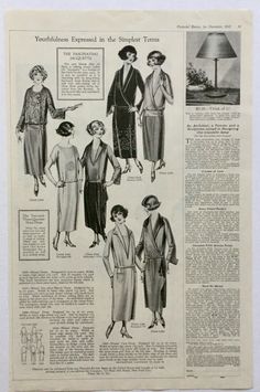 Pictorial Review Dec 1922 STYLE HINTS FROM UNDER WEAR Women’s Fashions Print Ad | eBay 1929 Fashion Women, 1920s Underclothes, 1922 Fashion, 1929 Fashion, 1920 Women's Fashion, Gatsby Fashion, 1920 Women, 1920s Fashion Women, Great Gatsby Fashion