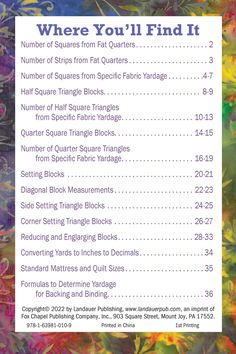 No Math Quilt Charts & Formulas – Fox Chapel Publishing Co. Basic Quilting, Quilting Math, Patchwork Blocks, Basic Quilt, Bed Quilt, Half Square Triangle, Standard Bed, Half Square Triangles, Math Worksheet