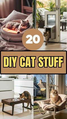 20 diy cat stuff ideas that are easy to make and great for any cat