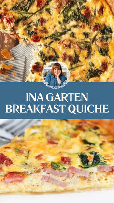 Ina Garten Breakfast Quiche Overnight Quiche Recipes, Quiche Recipes Ina Garten, Ina Garten Breakfast Recipes, Quiche Pie Crust Recipe, Potato Quiche, Egg Quiche Recipes, Quiche Pie Crust