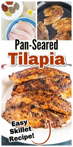 pan - seared tila recipe with instructions for how to cook it in the oven