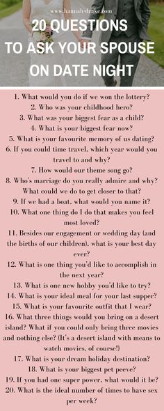 Better Girlfriend, Cute Date Ideas, 20 Questions, Healthy Marriage, Marriage Life, Marriage Tips, Happy Marriage, Someecards