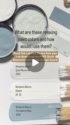 some paint colors and how they would use them to make it look like you are painting