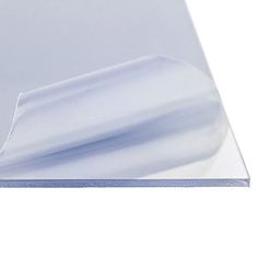 a sheet of clear plastic sitting on top of a white surface