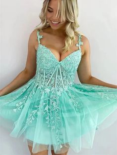 Princess V Neck Lace Short Prom Dresses Formal Evening Homecoming Dres – BL Dress Short Homecoming Dresses, Professional Dress, Tulle Sleeves, Short Prom Dress, Short Prom, Professional Dresses, Homecoming Dresses Short