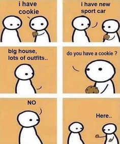 a comic strip about how to eat cookies