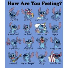 an image of how are you feeling? with many different expressions on the same page