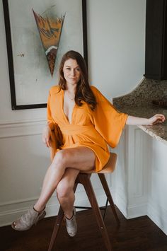 Size: S, Color: Orange Kimono Mini Dress, Dress Date Night, Date Dresses, Kimono Sleeves, Date Night Dresses, Kimono Dress, Kimono Sleeve, Kimono Fashion, Beach Dress