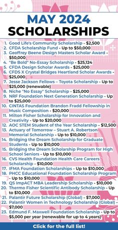 a flyer for the school's graduation ceremony with pink and blue colors on it