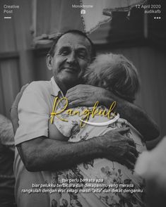 a man hugging another man with the words rangha written on his face in gold