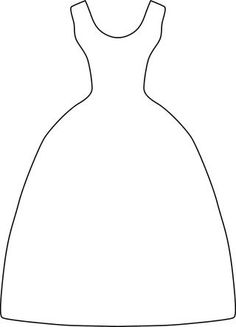 a line drawing of a dress on a mannequin