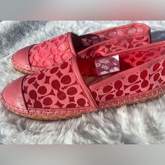 Brand New! Never Worn. Box Not Included. Smoke Free Home Pink Espadrilles, Coach Shoes, Espadrille Shoes, Espadrilles, Size 7, Women Shoes, Brand New, Pink, Women Shopping