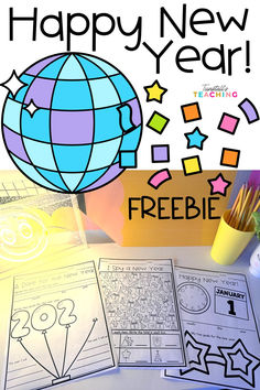 three worksheets for students for new years fun. New Years Back To School Ideas, January Classroom Expectations, New Year Activities For 3rd Grade, New Year Stem Activities For Kids, New Year 2nd Grade Activities, New Year 1st Grade Activities, Grade 1 New Year Activities, New Year First Grade Activities, Back From Break Activities