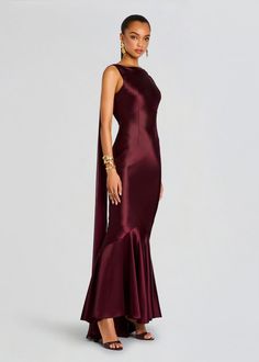 Julia Dress Elegant Party Dresses Classy, Semi Formal Wedding Attire For Women, Wedding Guest Dress Red, Red Wedding Guest Dress, Red Long Gown, Bridesmaid Dresses Burgundy, Burgundy Weddings, Red Bridesmaid Dress, Winter Bridesmaid