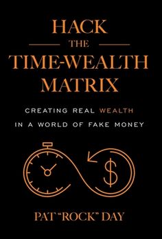 the book cover for hack the time - health matrix by pat rock day, with an orange clock on it