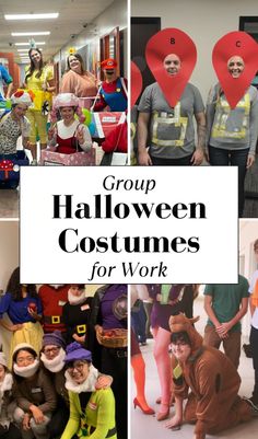 group halloween costumes for work with text overlay that reads group halloween costumes for work