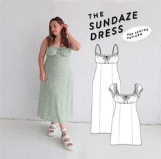 the sundae dress sewing pattern is designed for women