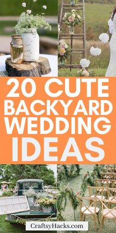 20 cute backyard wedding ideas that are perfect for the bride to have on their wedding day