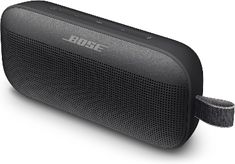 the bluetooth portable speaker is shown in black