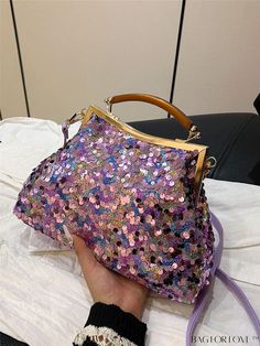 BagForLove - Glamorous Sequin Decor Top Handle Satchel Bag Product Description Color Purple Type Novelty Bag Bag Size Medium Pattern Type All Over Print Closure Type Kiss Lock Material PVC Size Chart INCH CM Strap Length Bag Length Bag Width Bag Height Handle Height 44.1 inch 11 inch 3.1 inch 7.5 inch 1.6 inch Strap Length Bag Length Bag Width Bag Height Handle Height 112 cm 28 cm 8 cm 19 cm 4 cm Details Pictures Similar Products h2 { text-align: center; } /* æ¢è¡ */ li{ white-space: normal; word-break: break-all; word-wrap: break-word; } .red-box { width: 100%; display: flex; flex-direction: row; flex-wrap: wrap; justify-content: center; } .red-box > div { width: 190px; height: 250px; margin: 10px; } .red-box > div > a > img { width: 190px; height: 250px; } .size-box { width: 100%; marg Sequin Decor, Novelty Bags, Word Wrap, Satchel Bag, Sequin Top, Satchel Bags, Evening Bags, Top Handle, Color Blocking