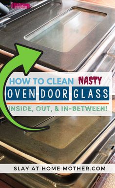 Homemade Degreaser, Clean Oven Glass Door, Clean Oven Glass, Cleaning Oven Glass, How To Clean Oven, Clean Oven Door, Oven Cleaning Hacks, Clean Your Oven, Clean Stove