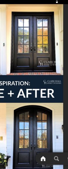 Single Front Door To Double Doors, Exterior Door Makeover, Double Doors Exterior, Custom Front Doors, Home Exterior Makeover, Door Inspiration, Exterior Front Doors