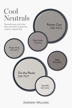 several different shades of paint are shown in this ad for sherylin - williams's neutrals