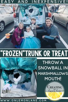 an advertisement for frozen trunk or treat