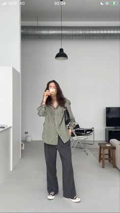 Easy Effortless Outfits, Baggy Business Casual, Japanese Womens Fashion, Office Look, Casual Work Outfits