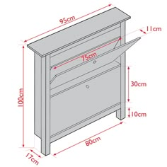 the measurements for an open bookcase