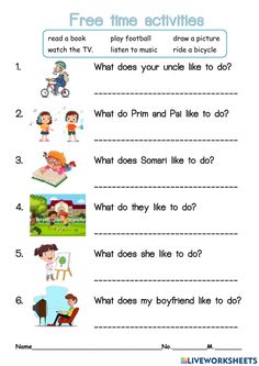 the worksheet for reading and writing with pictures