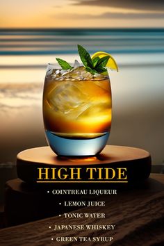 the high tide cocktail is ready to be served