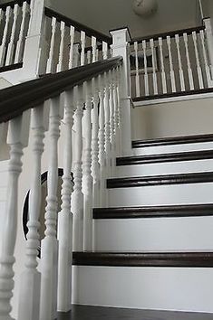 the stairs are white and black in color